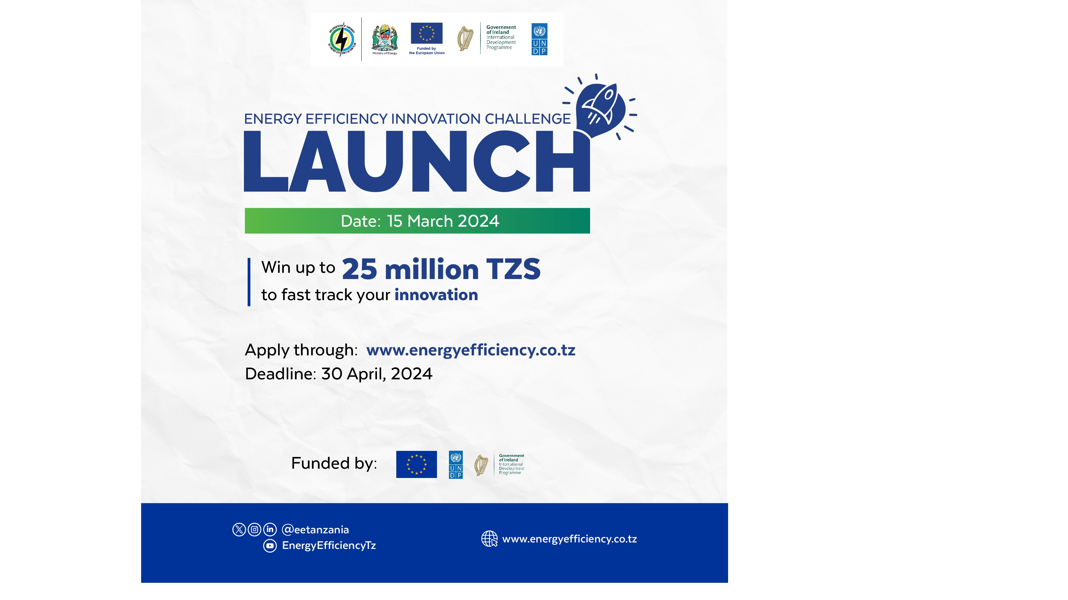 Launch of 250 Million Tanzanian Shilling Energy Efficiency Innovation Challenge Unveils Path to Sustainable Energy Solutions